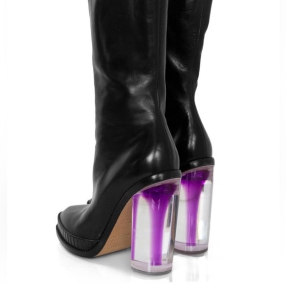Maison Martin Margiela black boots with shaded plexiglass heel Size 38/ US 8 - Picture 3 of 4